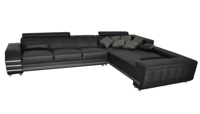 Eck Leder Sofa Couch Polster Sitz Garnitur Wohnlandschaft Design XXL