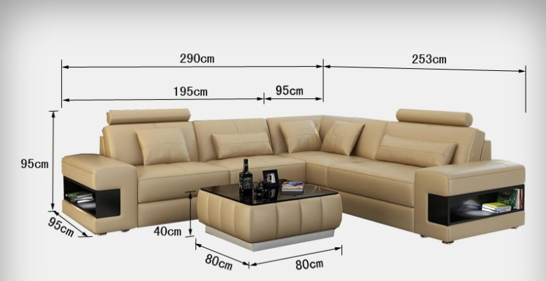 Ledersofa Couch Modern Wohnlandschaft Ecksofa Eck Dekor Garnitur Design