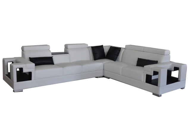 Ledersofa Couch Wohnlandschaft Eck Garnitur Design Modern Sofa L-Form K5001