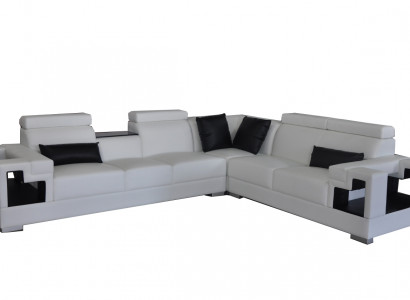 Ledersofa Couch Wohnlandschaft Eck Garnitur Design Modern Sofa L-Form K5001