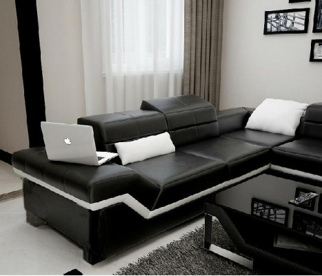 LEDERSOFA XXL WOHNLANDSCHAFT COUCH DESIGN SOFA ECKSOFA ECKCOUCH SOFAGARNITUR NEU