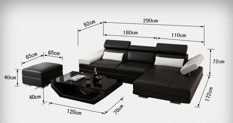 Ledersofa L-Form Couch Wohnlandschaft Dekor Ecksofa Garnitur Modern Design