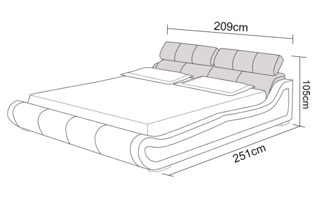 Luxus Leder Bett mit USB Polster Betten Doppel Modernes Ehe 140/160/180 cm