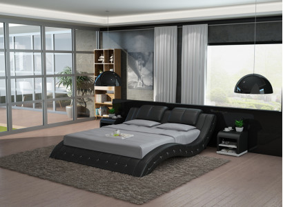 Luxus Leder Bett Design Polster Betten Doppel Ehe140/160/180 LB8824