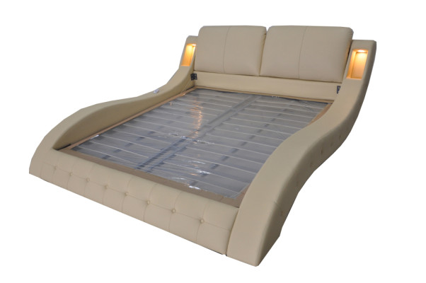Design Luxus Bett Polster Ehe Hotel Moderne Betten Leder 140/160/180/200 LB8824
