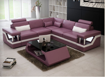 XXL Ledersofa mit USB Garnitur Wohnlandschaft Eckcouch Leder Ecksofa HAMBURG II