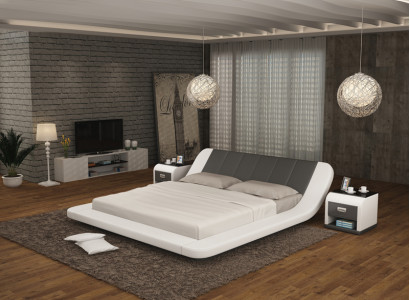 Leder Bett Design Polster Betten Luxus Doppel Modernes Ehe 140/160/180 cm