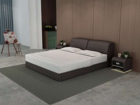 Leder Bett mit USB Polster Betten Luxus Doppel Ehe 140/160/180 LB8827