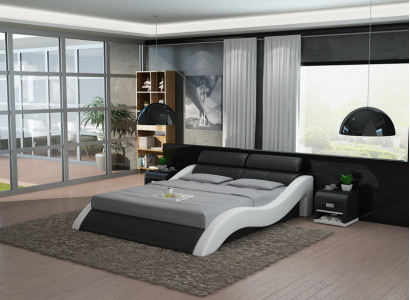 Leder Bett Design Polster Betten Luxus Doppel Ehe 140/160/180 LB8828