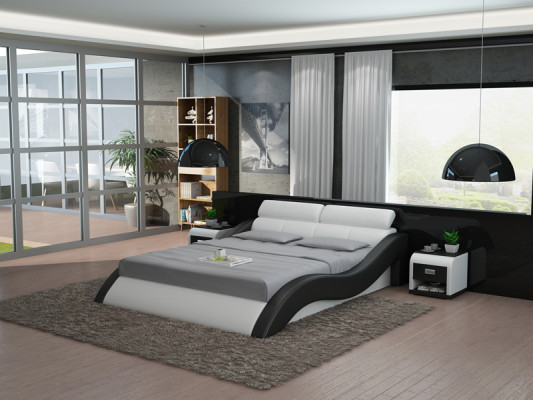 Leder Bett Design Polster Betten Luxus Doppel Ehe 140/160/180 LB8828