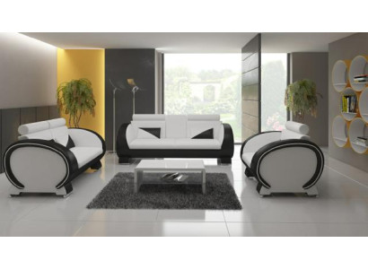 Ledersofa Sofa + USB Sofa 3 Sitzer Relaxcouch mit Barfunktion Designer Garnitur