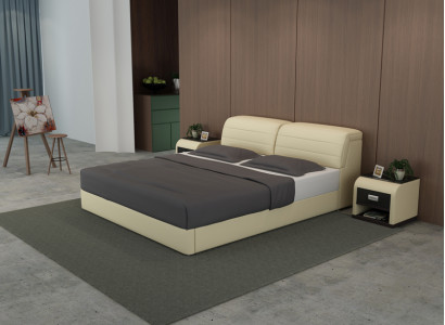 Leder Bett Design Polster Betten Luxus Doppel Modernes Ehe 140/160/180 LB8827