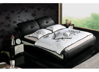 Doppelbett Betten Polster Leder Designer Ehe Modernes Bett Bettgestell Neu 1206