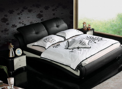 Doppelbett Betten Polster Leder Designer Ehe Modernes Bett Bettgestell Neu 1206