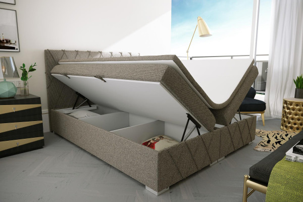 Boxspring Bett Komplett Set Doppel Matratze Topper Betten Funktion Kasten Hotel