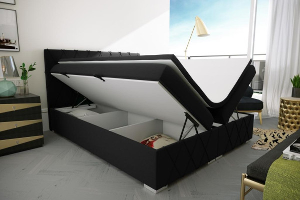 Boxspring Bett Hotel Doppel Luxus Betten Polster Bettkasten Funktion 180x200cm