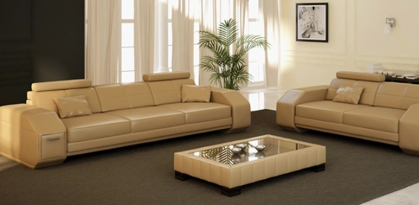 Ledersofa Sofagarnitur 3+2+1 Leder Couch Polster Sitz Designer Garnitur JarksonS