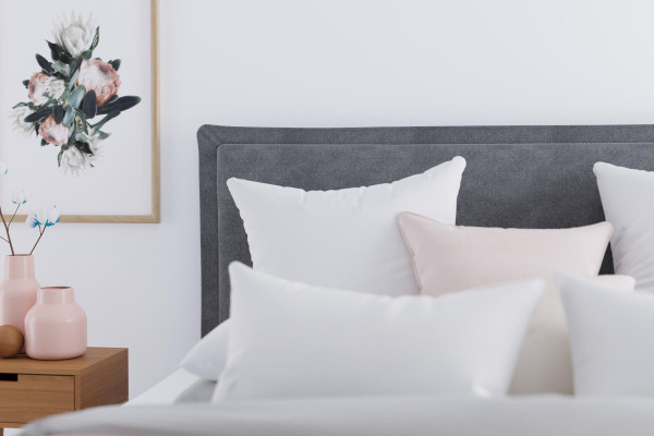 Moderne Hotel Boxspring Betten Doppel Luxus Bett Polster Kasten Funktion Stoff