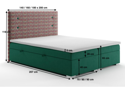 Boxspring Bett Funktion Hotel Doppel Komplett Set Topper Matratze Betten Kasten
