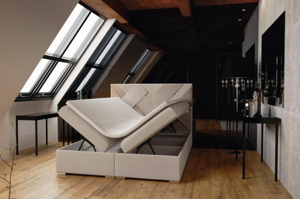 Boxspring Bett Hotel Doppel Luxus Betten Polster Bettkasten Funktion 140x200cm