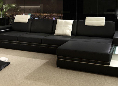 Ledersofa Wohnlandschaft XXL Ecksofa Bigsofa Design Couch Designersofa Garnitur