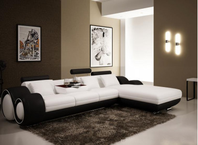 edersofa Couch U-Form Wohnlandschaft Ecksofa Garnitur Design Modern