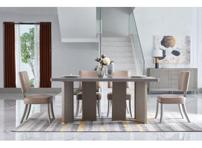 Komplette Esszimmer Garnitur Tisch + 6x Lehnstuhl Stühle Luxus Essgruppe