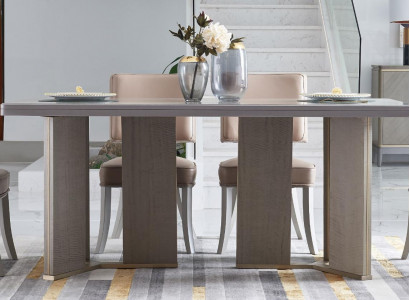 Designer Möbel Holz Tisch Sitz Ess Zimmer 6x Stühle 7tlg. Set Garnitur Neu