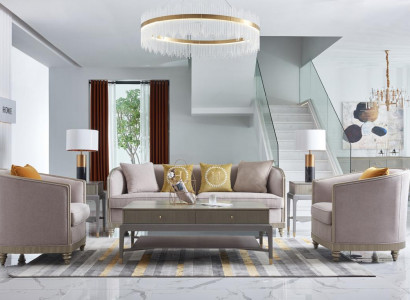 Luxus Möbel Sofagarnitur Wohnzimmer Sofa Couch Polster Set Komplette