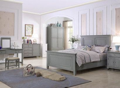 Schlafzimmer Möbel Komplette Sets Bett Nachttisch Kleiderschrank Tisch Neu 6tlg.