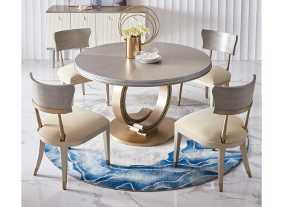 Komplette Esszimmer Garnitur Runder Tisch + 4x Lehnstuhl Stühle