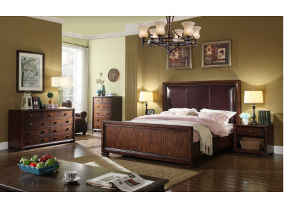 Komplettes Schlafzimmer Set 4 tlg Design Modern Luxus Bett 2x Nachttisch