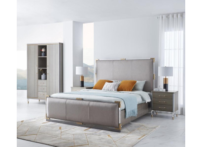 Luxus Schlafzimmer Möbel Bett 2x Nachttisch Set Betten dubai hotel möbel