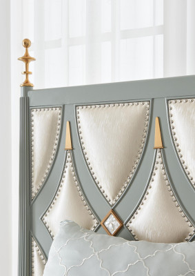 Luxus Möbel Schlafzimmer Hotel Betten Royal Gold Bett Holz Bett 180x200cm