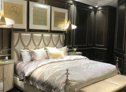 Klassisches Bett Barock Rokoko Hotel Betten Polsterbett Doppelbett Leder