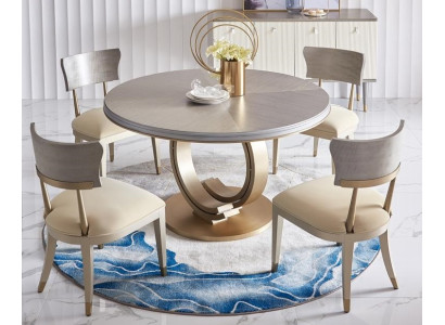 Design Stuhl Set 4x Luxus Stühle Sitz Polster Gruppe Lehnstuhl Set Garnitur