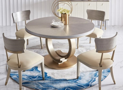 Design Stuhl Set 4x Luxus Stühle Sitz Polster Gruppe Lehnstuhl Set Garnitur