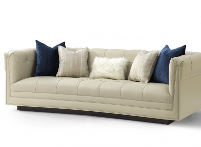 Dreisitzer Couchen Möbel Sofa 3 Sitzer Echtholz Klassische US Einrichtung Sofas