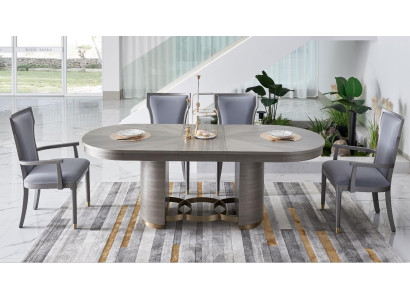 Designer 4x Stuhl Set Esszimmer Lehn Polster Sitz Stühle Garnitur Komplett