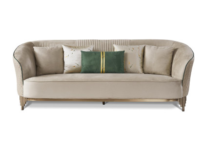 Dreisitzer 3 Sitzer Designer Sofa Polster Sofas Couchen Stoff Textil Leder