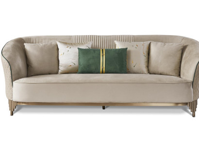 Dreisitzer 3 Sitzer Designer Sofa Polster Sofas Couchen Stoff Textil Leder