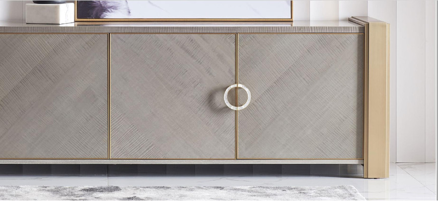 Kommode Designer Anrichte Side Low Board Schrank Deko Wohn Zimmer Regal