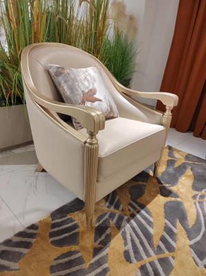 Sessel Italienische Stil Möbel Einrichtung Möbel Holz Stuhl Einsitzer Königlich