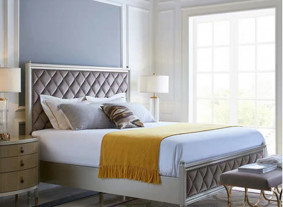 Klassisch Designer Bett Schlafzimmer Textil Leder Polster Italienische Möbel