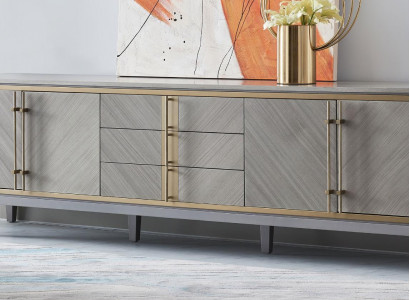 Design Kommode Anrichte Dekor Side Low Board Schrank Wohn Zimmer Regal