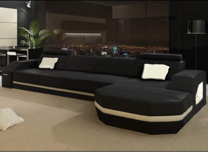 Elegantes Schwarzes Ecksofa in L-Form Stilvolle Möbel für Ihr Zuhause