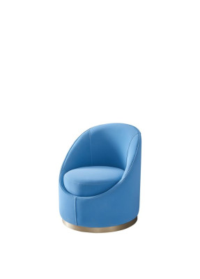 Blauer Design Hotel Lounge Club Sessel Polster Stühle Wohnzimmer