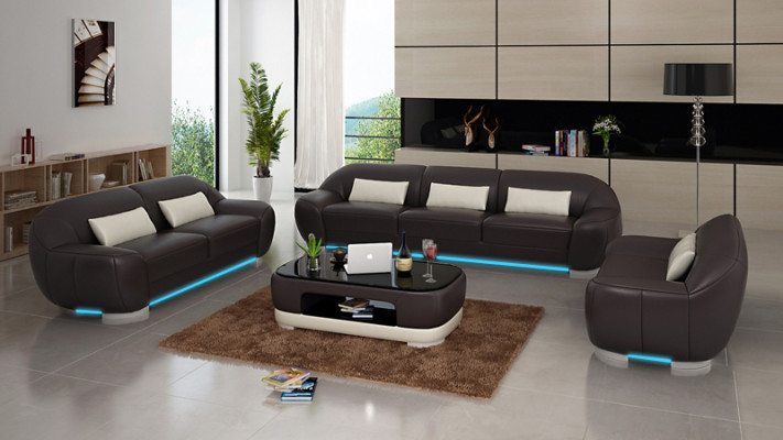 Ledersofa Couch Sofagarnitur Ecksofa Eck Garnitur Design Dekor Modern Sofa