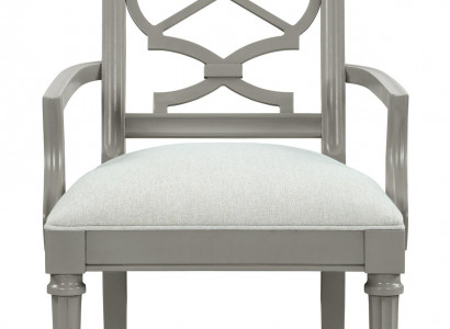 Luxus Design Stuhl mit Armlehnen Echtes Textil Möbel Einsitzer Holz