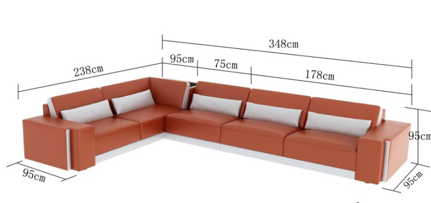 Ledersofa Couch Wohnlandschaft Eck Modern Ecksofa Design Garnitur Sofa